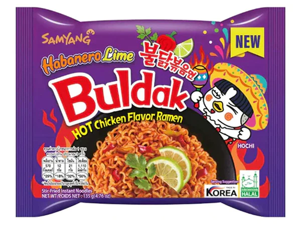 Samyang Buldak - Habanero Lime Ramen Lila (135g)