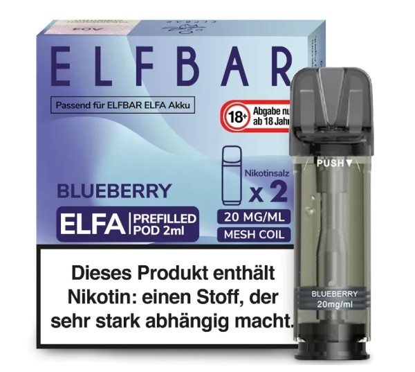 Blueberry - ELFBAR ELFA CP 20mg/ml Prefilled Pod 2 Stück