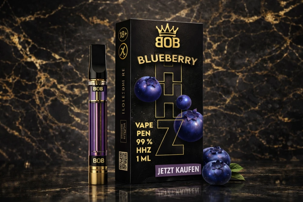 BOB HHZ Vape, 1ml Blueberry